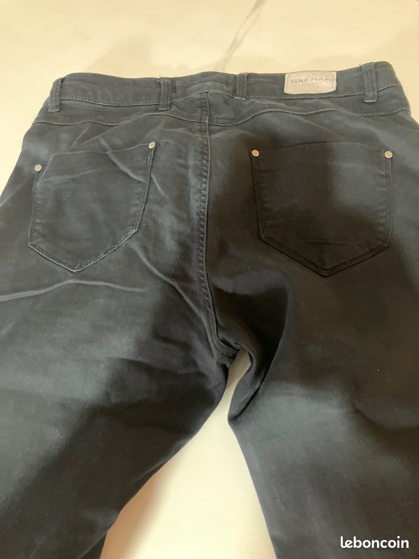 Pantalon NAF NAF TAILLE 38 bleu marine (image 3)