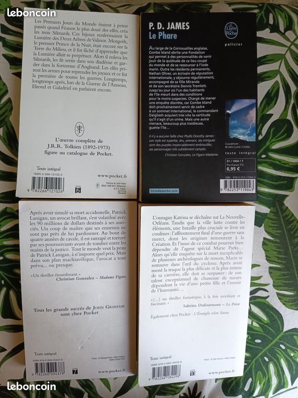 Lot 4 livres de poche (fantastique, Thriller, policier) (image 2)