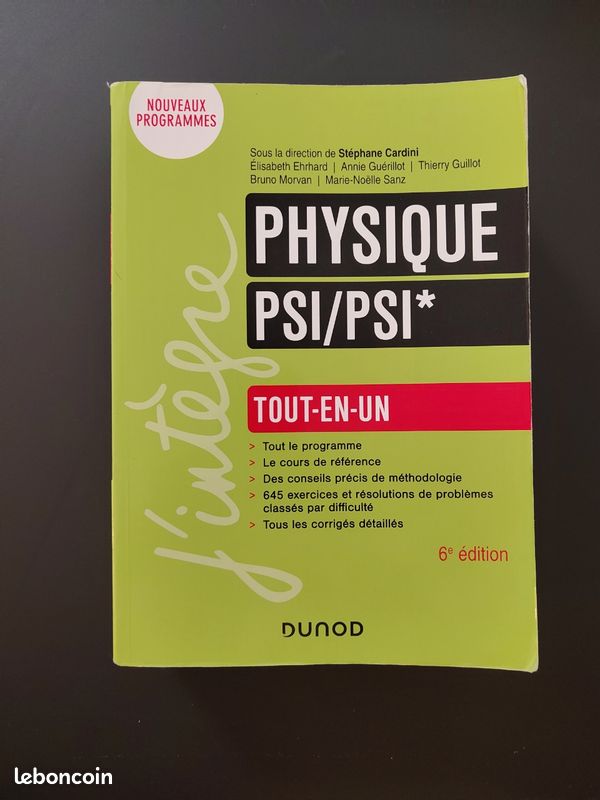 Livre Physique PSI/PSI (image 2)