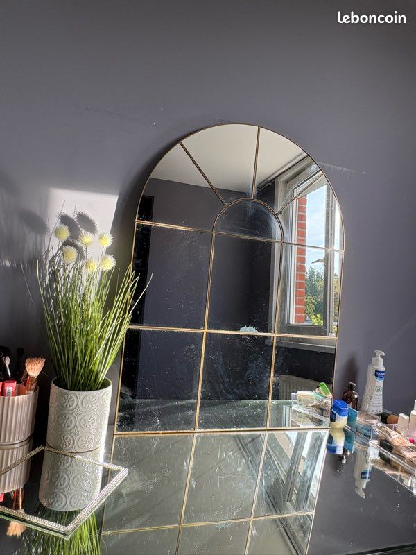 Miroir arche style verrière doré - déco tendance (image 2)