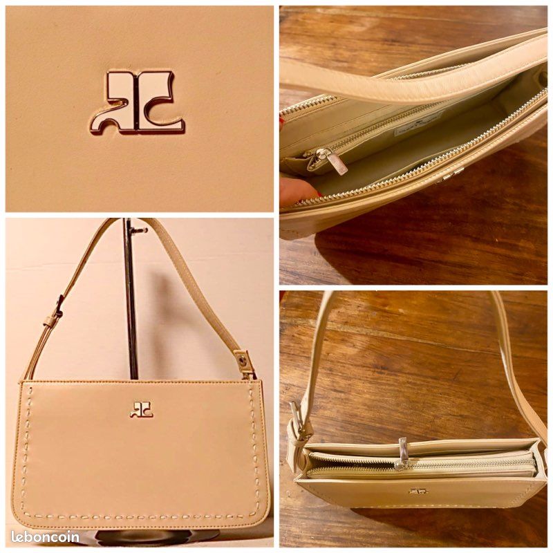 Rarissime sac baguette Courreges cuir véritable et structure sublime luxe (image 4)