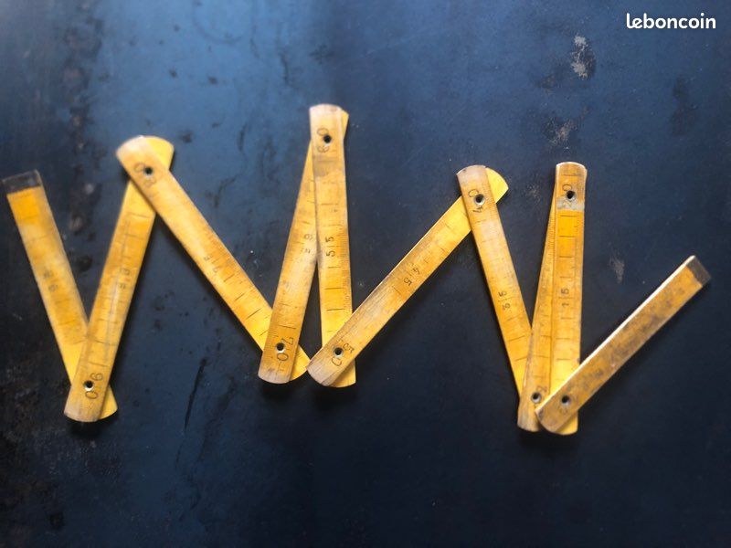 1 mètre pliant en bois vintage (image 1)