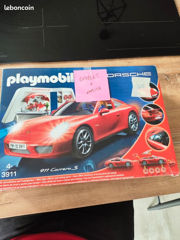 Playmobil 3911 - Porsche 911 Carrera S, rot mit viel Zubehör (Gebraucht