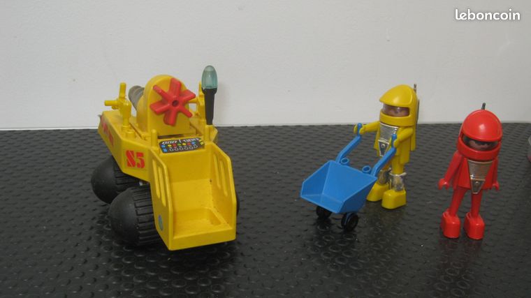 Playmobil Espace Playmospace 1983 - Foreuse Spatiale Jaune + Cosmonaute - Réf 3537