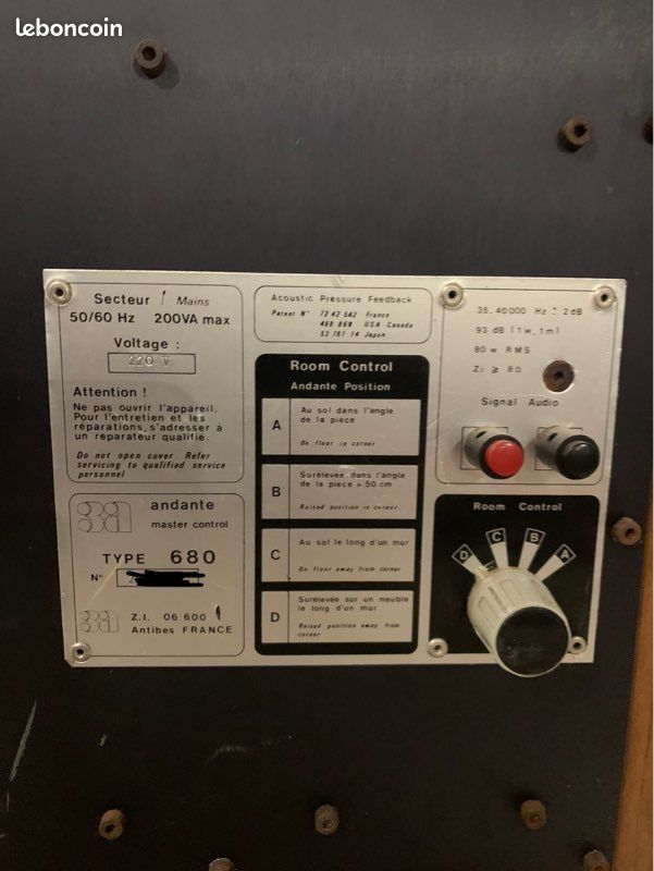 Enceintes 3A Andante master control 680 (image 4)