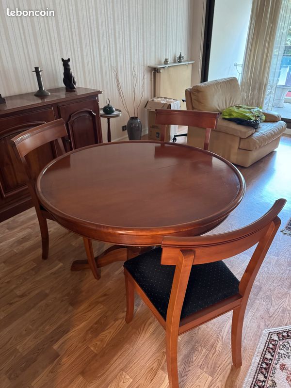 Table Roche Bobois et 3 chaises (image 1)