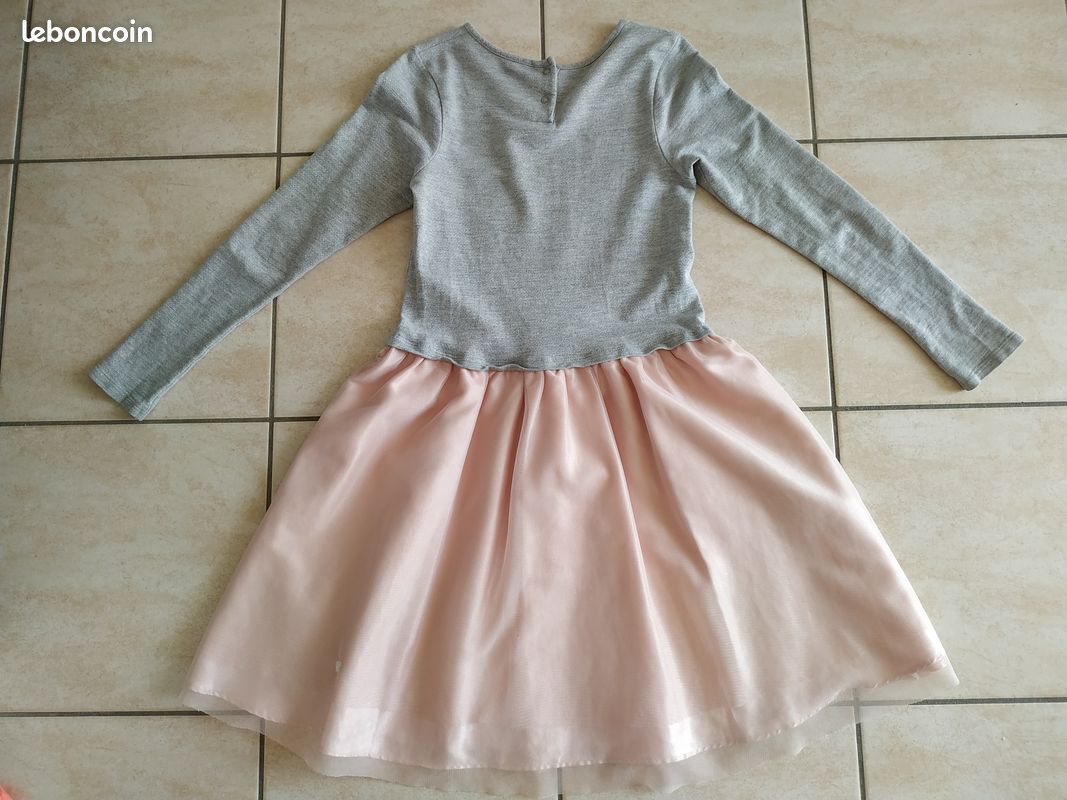 Robe grise tulle beige fille 10 ans Orchestra (image 3)