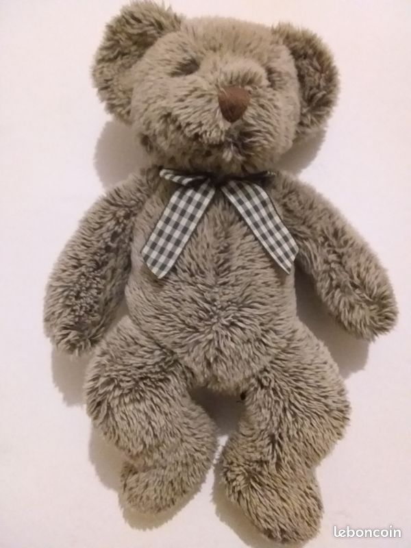 Ours en peluche gris neuf (image 1)