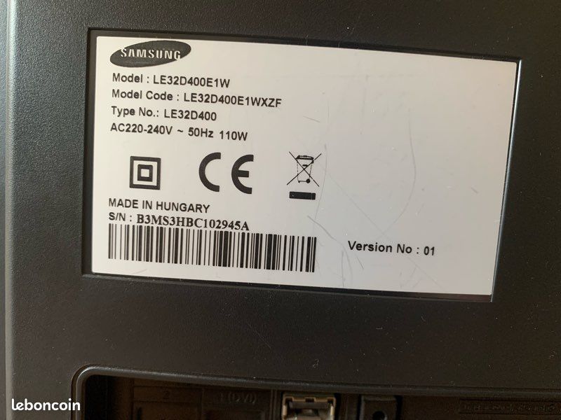 TV Samusung LE32D400E1W (image 3)