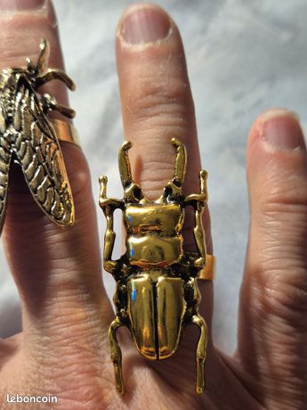 Multipuprose Bague En Forme D'insecte En Forme De Cigale En Alliage Robuste Accessoire Confortable Pour Les Occasions Spéciales Au Quotidien Bague Réglable, Gold, Comme Décrit, Comme Décrit