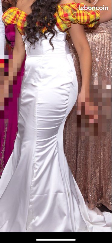 Robe Mariage Robe MariÃ©e Madras Robe Antillaise Satin Duchesse