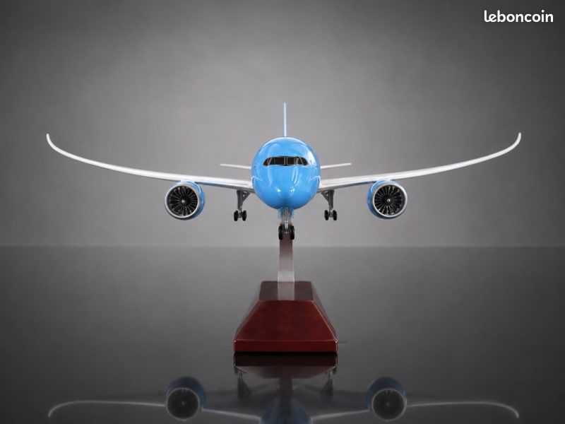 Maquette D’Avion B787 Etihad – 47 Cm, Échelle 1:130 – Modèle Métal Résine (Sans Lumière)
