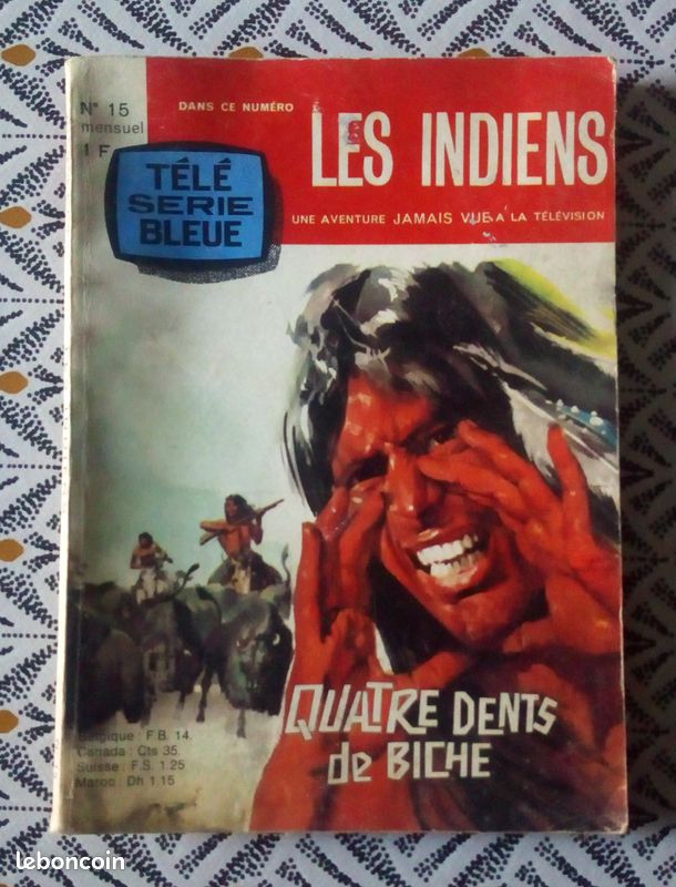 BD Télé Série Bleue n° 15 : Les Indiens 1965. Complet. État correct (image 1)