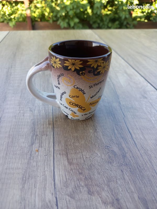 Mug En Céramique Corse Par Cbkreation – Blanc – Tasse Artisanale