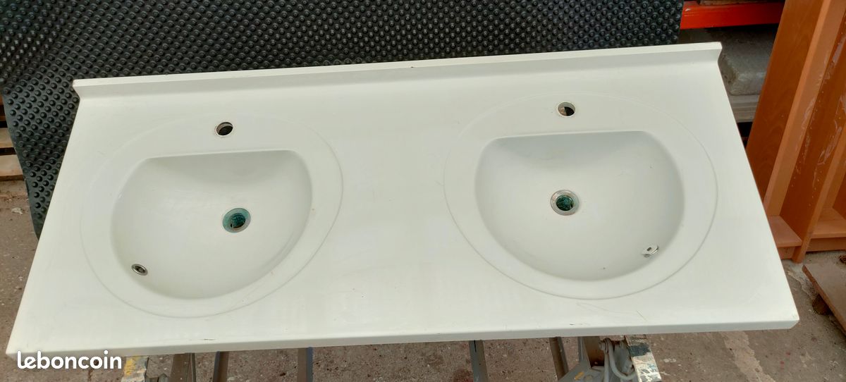 Plan vasque en béton de résine de haute qualité blanc (image 1)