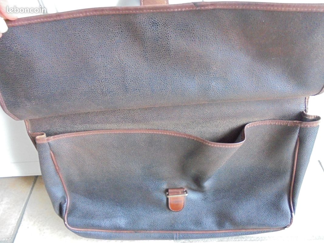 Cartable,sacoche vintage en cuir Bruno Conti (image 7)