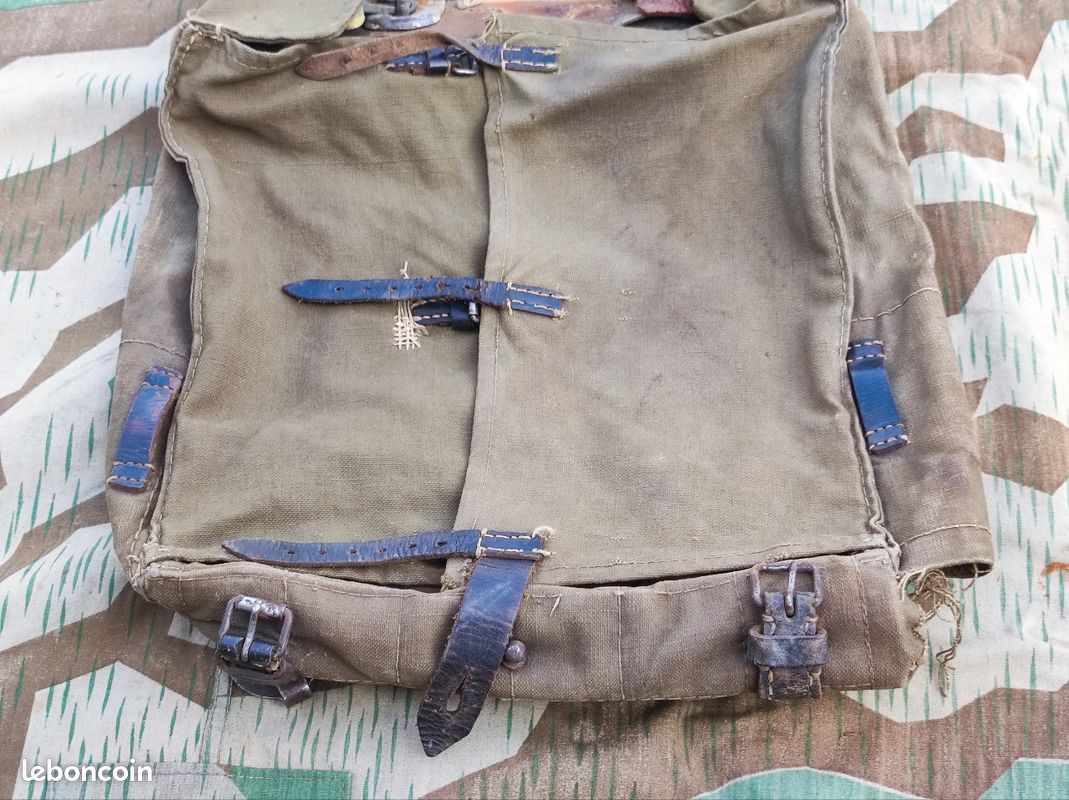 Sangle De Sac à Pain M31 Bleu – Luftwaffe – Casque Allemand WW2 – Original