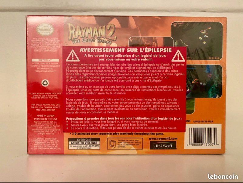 Rayman 2 pour Nintendo 64 occasion - Retro Game Place