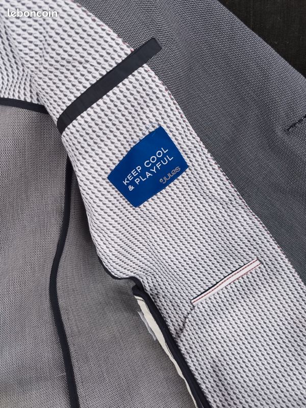 Veste Madeleine Grise à Carreaux - Tissée En France Par Jules - Taille 34