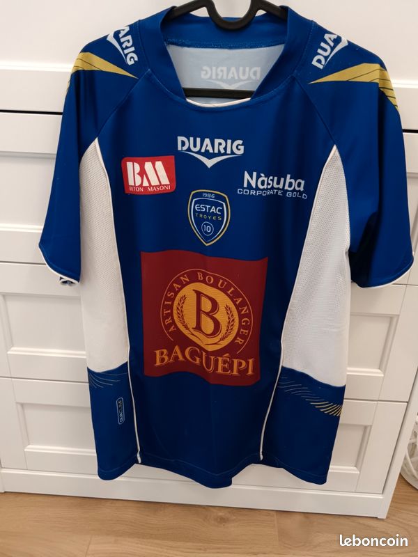Maillot ESTAC Troyes Collector Lotto, Taille XL, Bleu, Manches Courtes, Vintage, Neuf