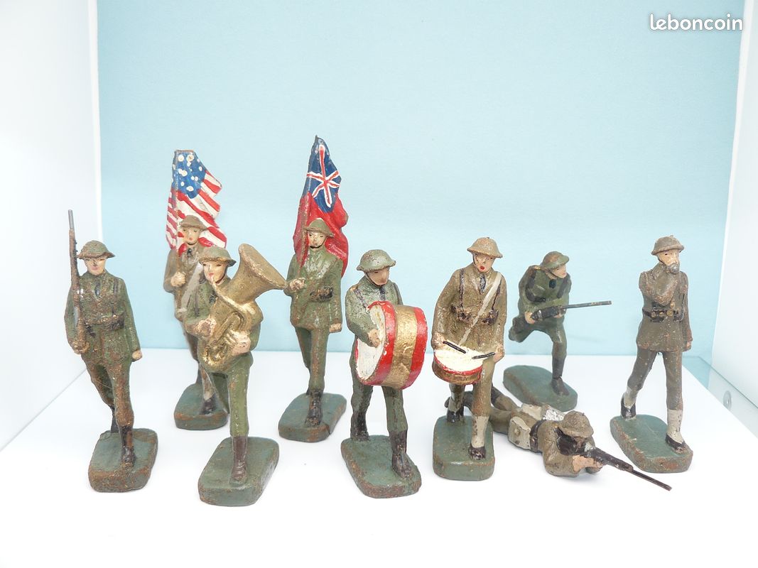 N°47 Lot petits soldats figurines EJM Quiralu Bon Dufour Starlux