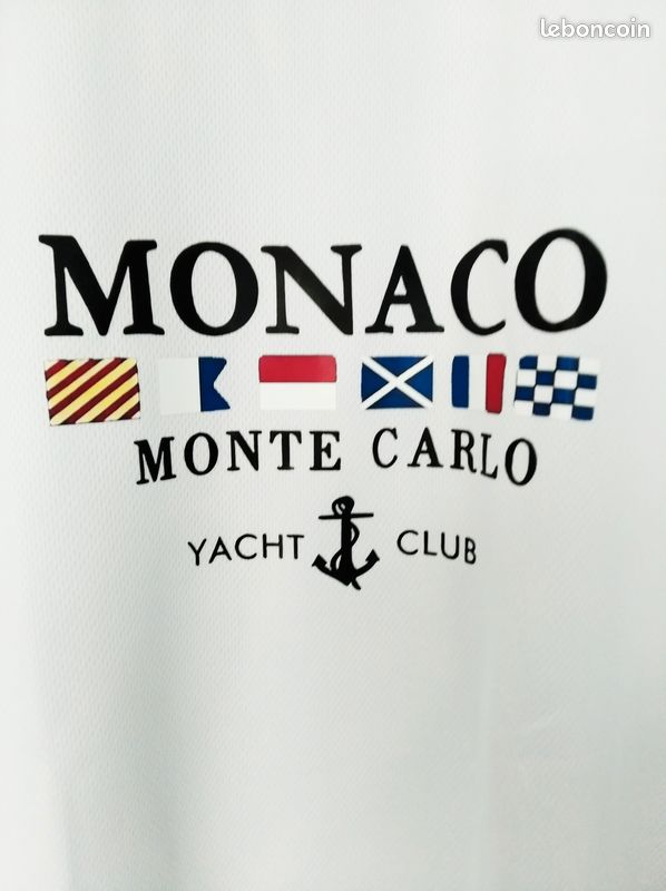 Tee-shirt monaco yacht club XL blanc (image 1)