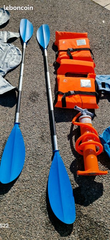 Pagaie Double Sevylor KC-Compact215 – 215 Cm – Aluminium Léger – Se Transforme En 2 Pagaies Simples – Pour Kayak Et Canoë