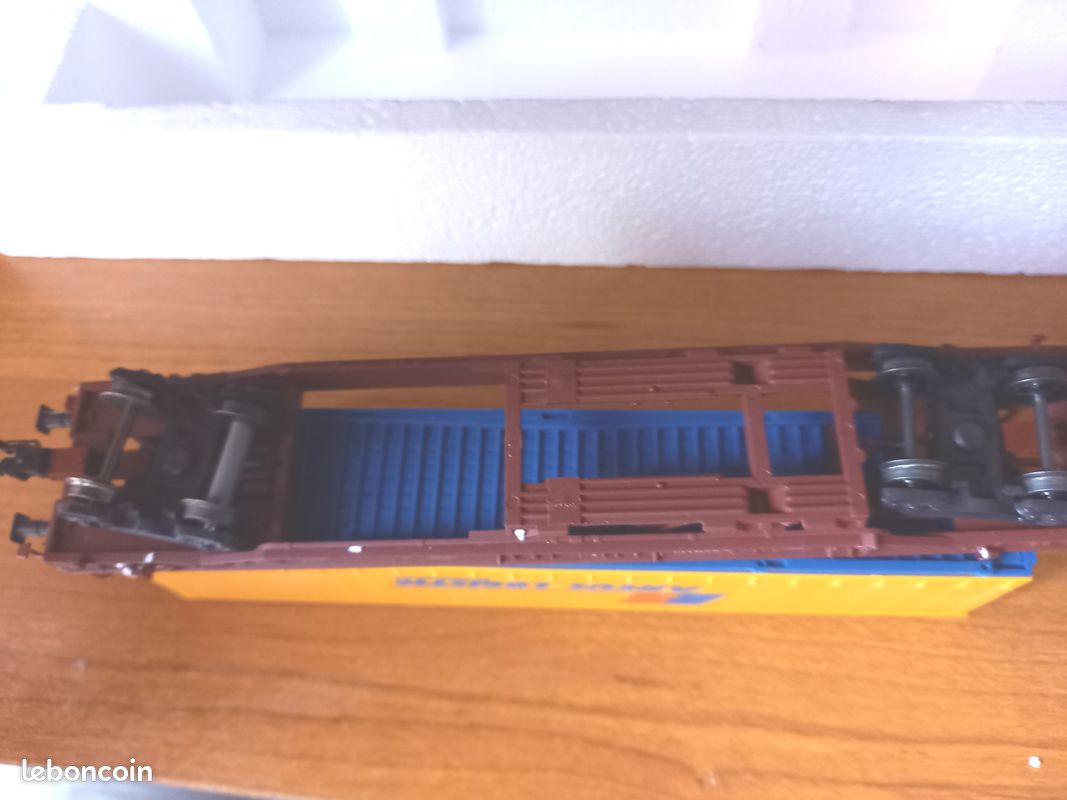 Train ho - Wagon poche avec containair ( W 17 ) (image 2)