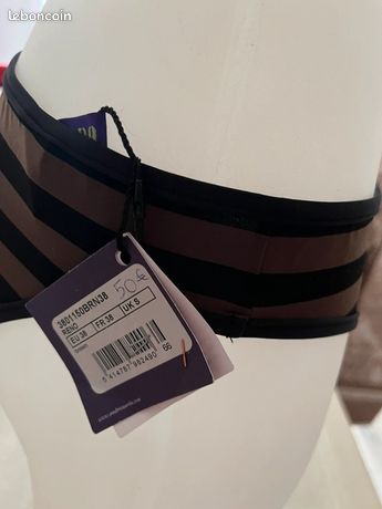 Slip Andres Sarda Femme Taille 38 - Noir - Neuf Avec étiquette