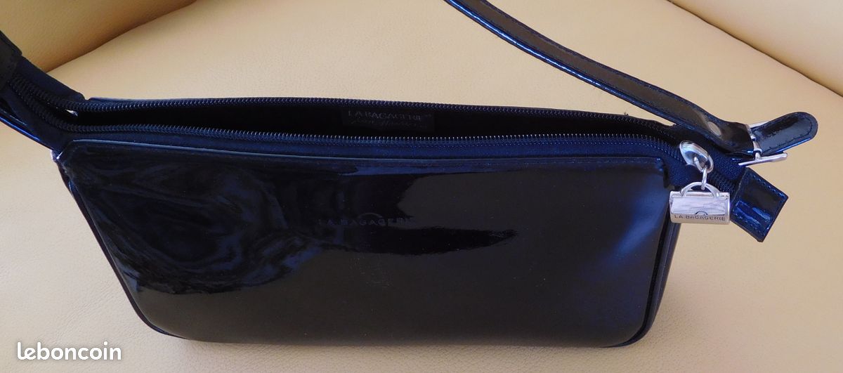 Sac de soiree cuir noir (image 2)