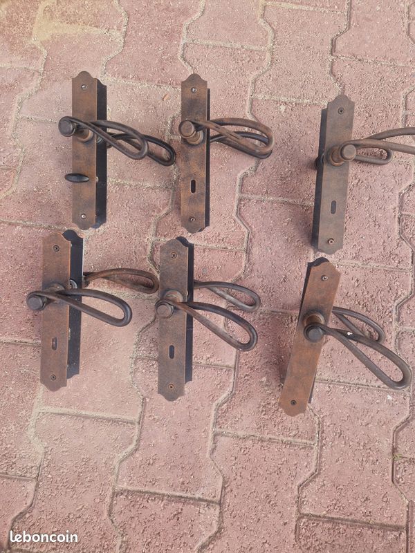 Lot de poignée de porte façon fer forgé comme neuve (image 9)
