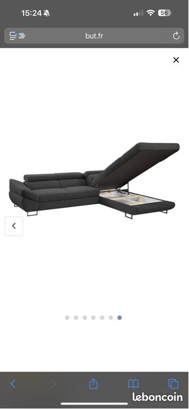 Canapé d’angle convertible et coffre (image 7)