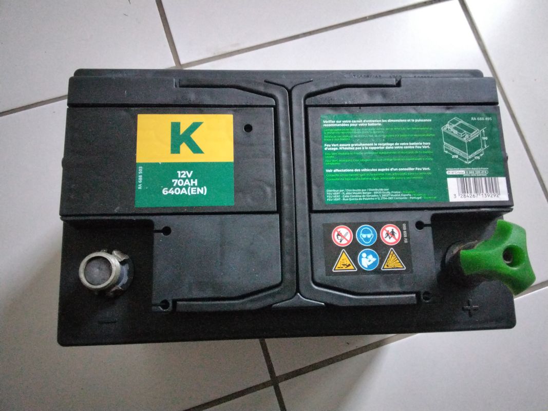 Batterie voiture Feu Vert K - 70Ah / 640A - 12V - Feu Vert
