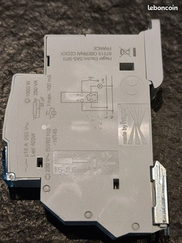 Télérupteur silencieux Hager EPS 410B (image 3)
