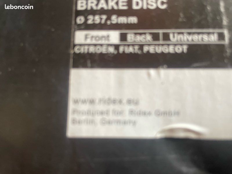 Disque de freins jumpy 2 (image 2)