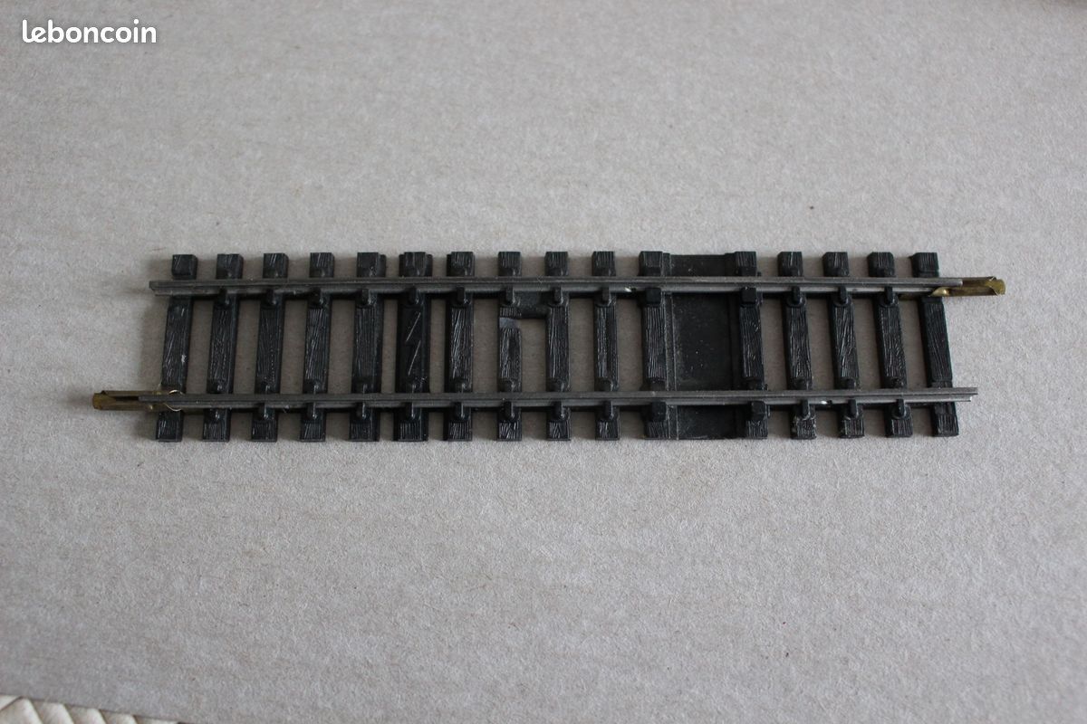 Rail Droit Jouef 12.35 Cm Pour Train Miniature échelle HO (1:87) - Référence 475/2 A / 4751 - Métal Noir - Occasion