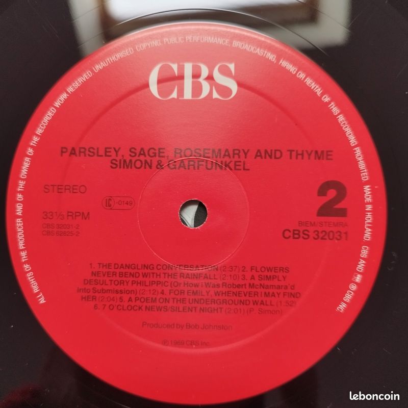 Disque Vinyle 33t Simon And Garfunkel LP Parsley, Sage, Rosemary And Thyme (image 3)