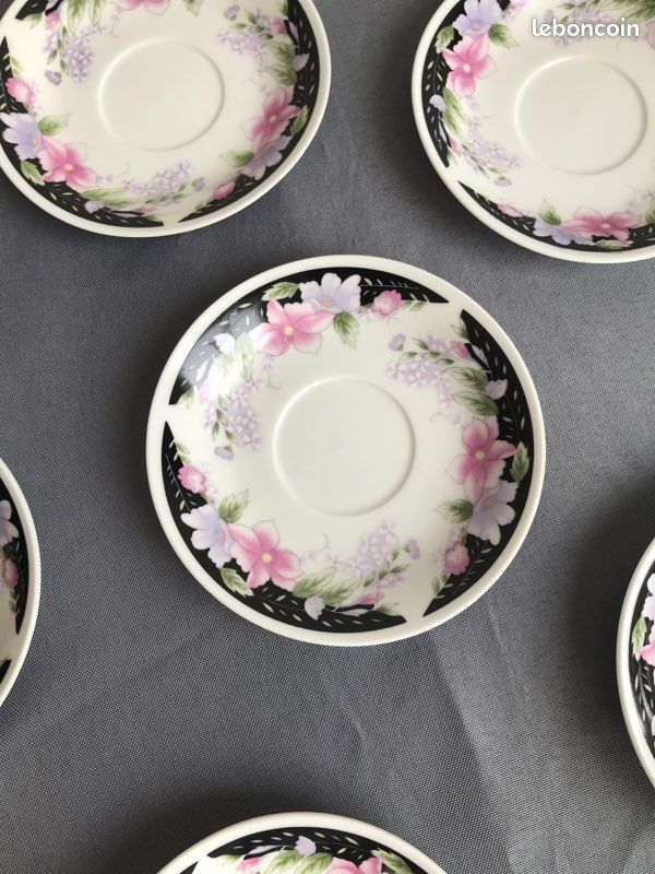 Lot de 6 sous-tasses en porcelaine (image 3)