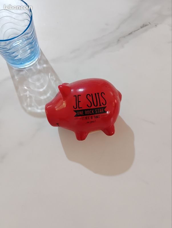 Petit tirelire_cochon Rouge (image 2)