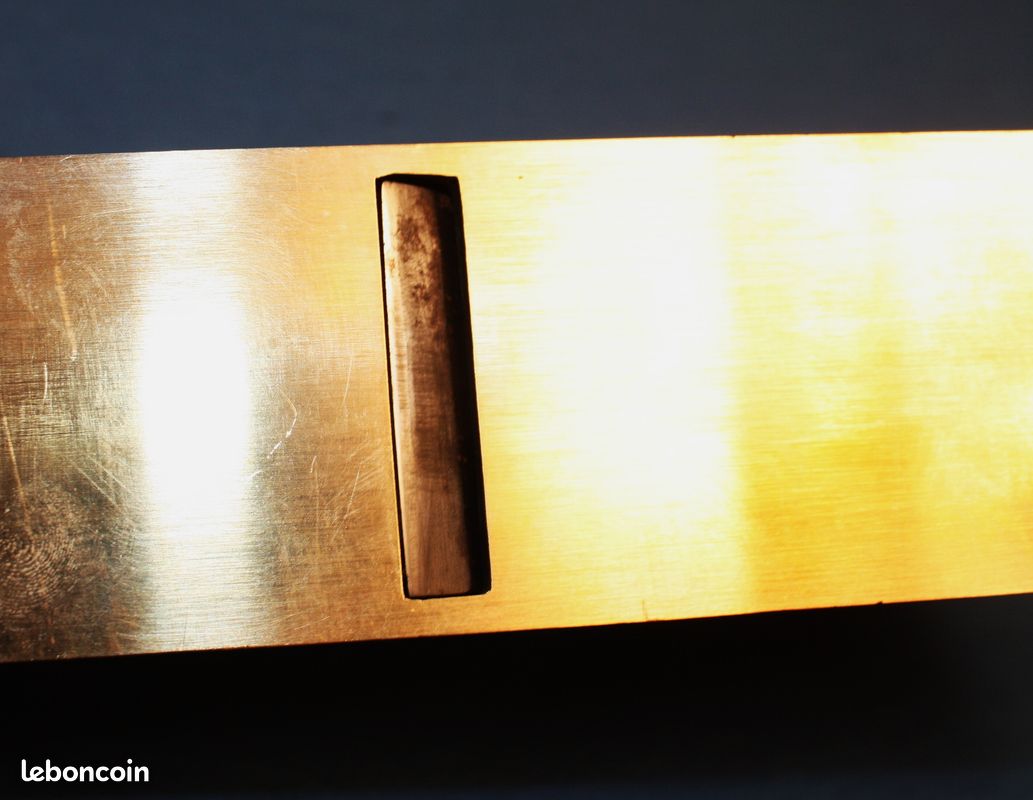 Rabot ancien breveté. Demi-varlope Morin en bronze d'aluminium. Poignées changées (image 4)