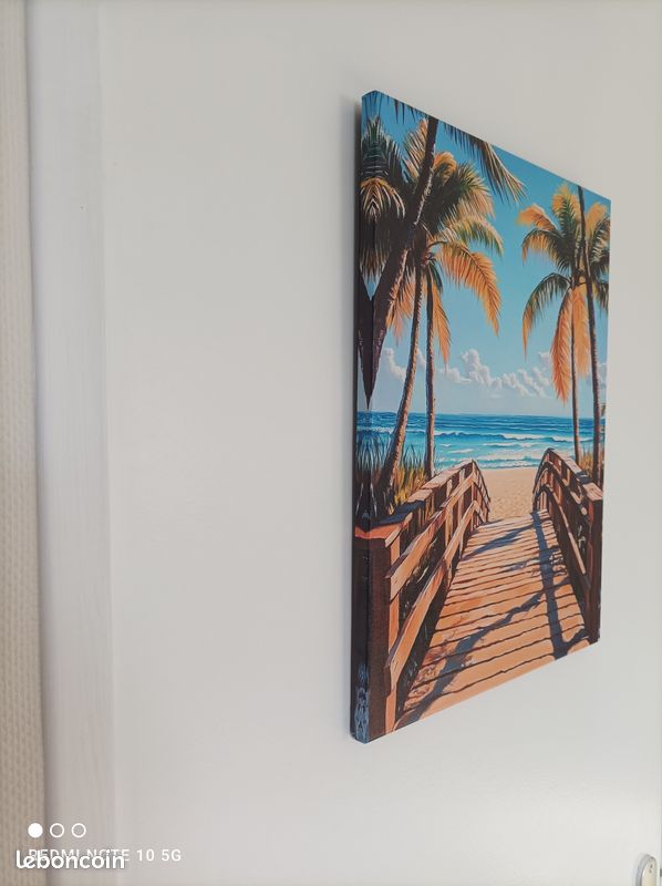 Lot de 3 tableaux toile 30x40 cm – Style Surf Rétró / Plage (image 5)