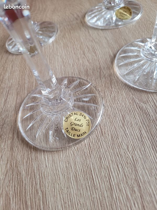 6 verres à eau en cristal (image 6)