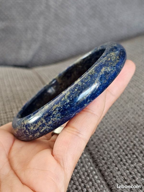 Bracelet Jonc étoile Avec Pierre Lapis Lazuli - Acier Inoxydable Doré - Neuf Avec étiquettes