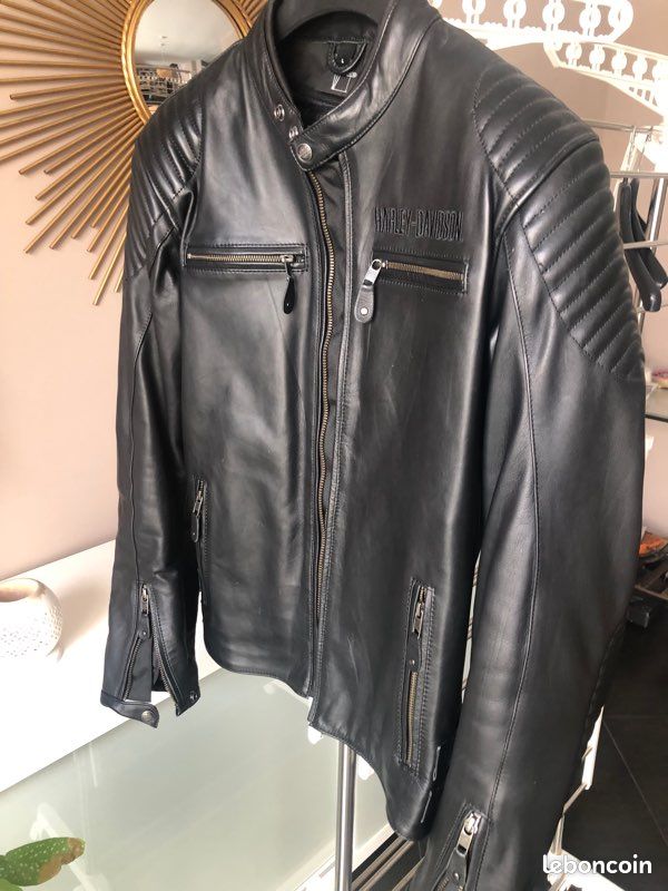 Blouson moto Harley cuir (image 1)
