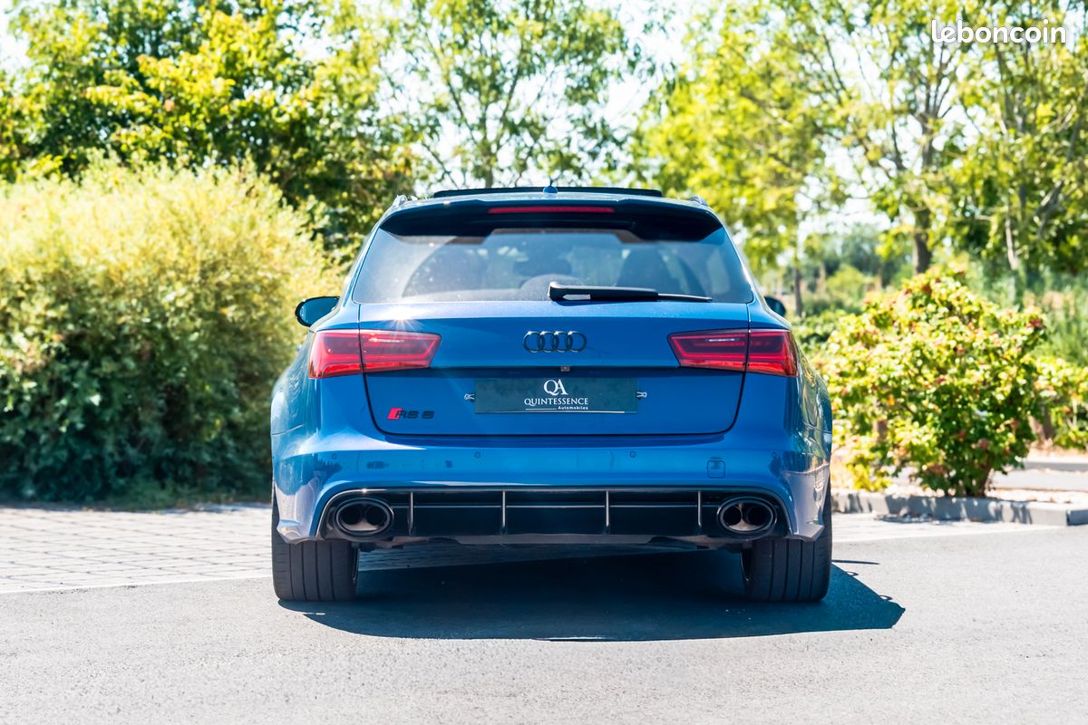 Audi RS6 C7 Performance 605 CH Pack Dynamique Plus - Bleu Ascari - Pack carbone int (image 4)