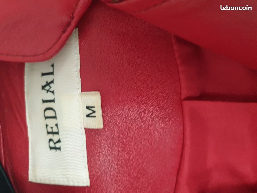 Blouson zippé rouge (image 3)