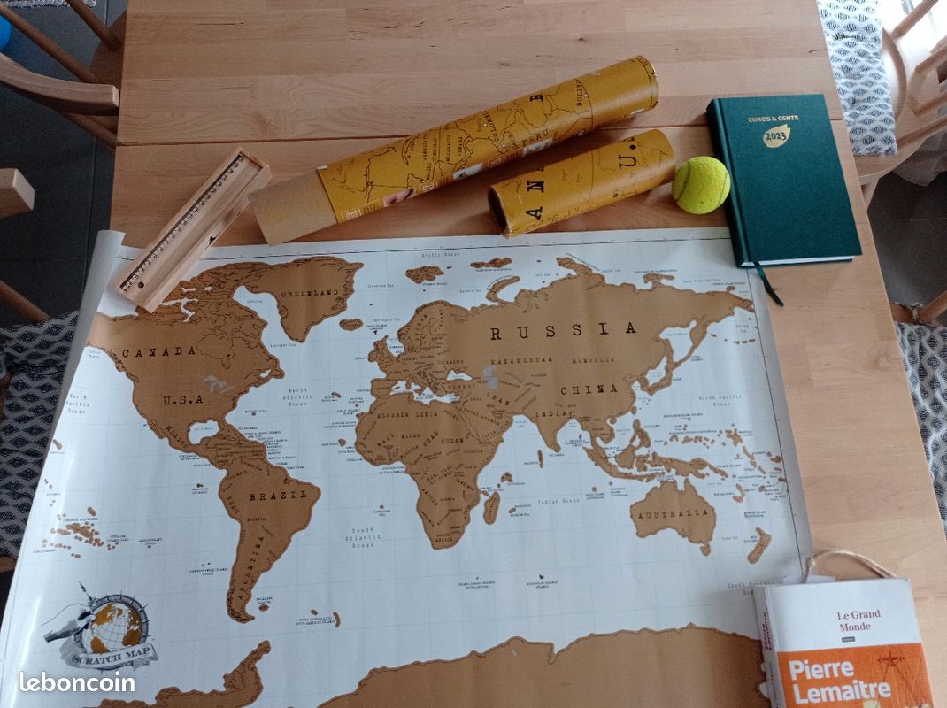 Mappemonde à gratter (image 1)
