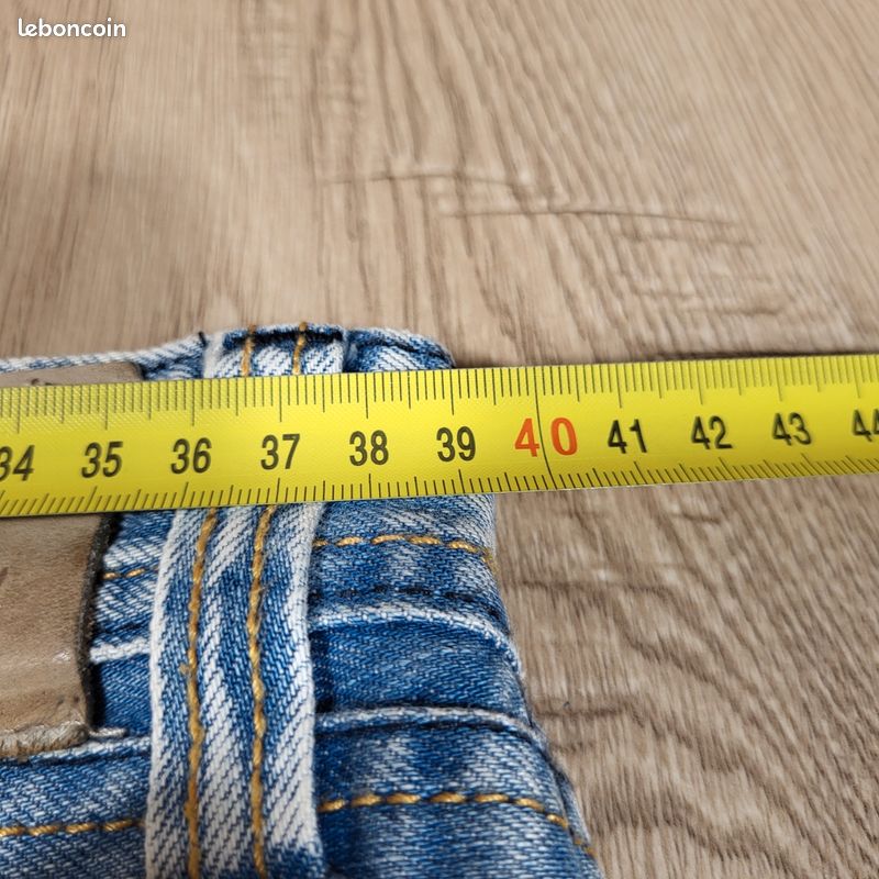 Jean Kaporal Homme 38/40 Bleu Délavé Y2K Coupe Droite Bootcut Vintage Streetwear (image 11)