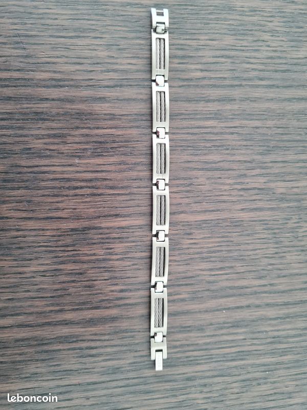 Bracelet acier blanc Homme (image 2)