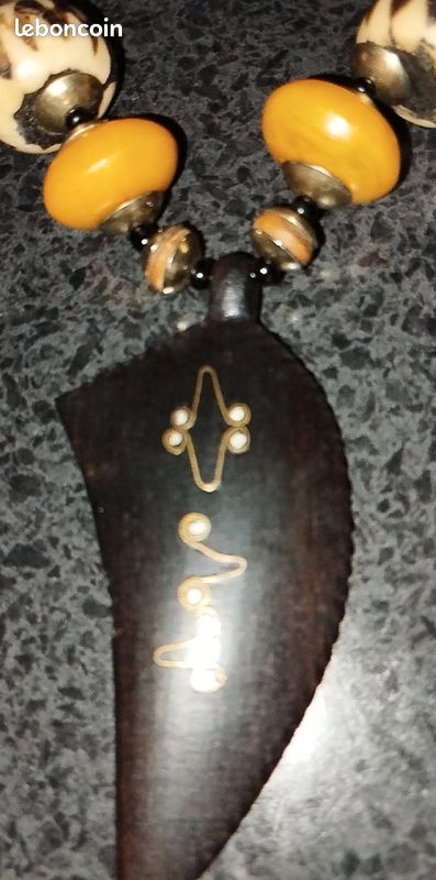 Collier Ras De Cou Vintage Années 60/70 En Ambre Jaune (copal) Poli - Perles Baroques Naturelles
